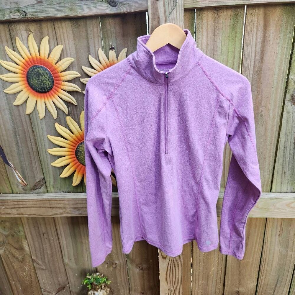 Saturdays by Kinnucan Purple Pink 3/4 Zip Athletic Top Women's Large